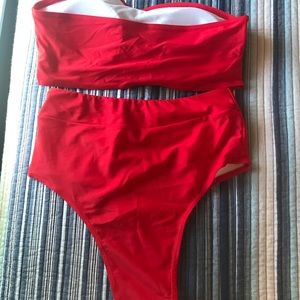 Red bathing suit